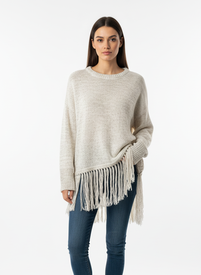 Maglione con frange