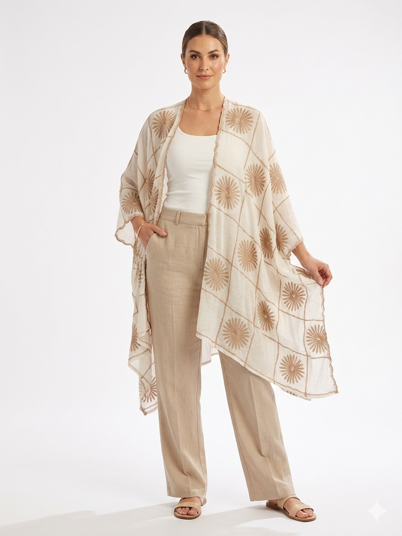 Kimono con ricamo
