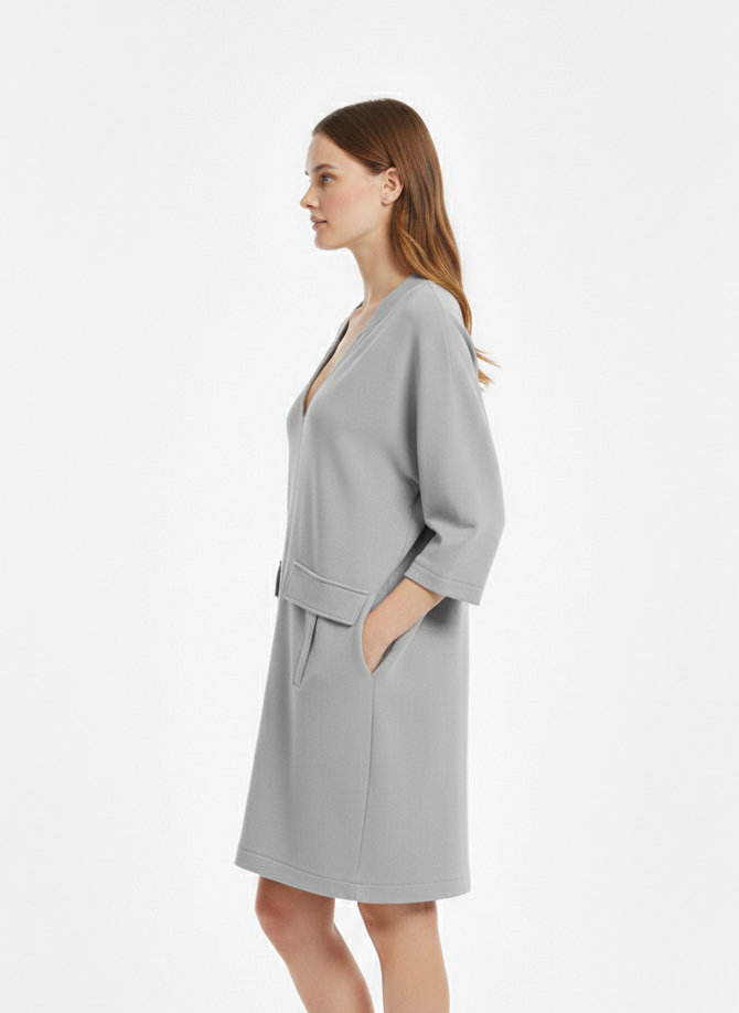 Abito corto grigio Bravaa