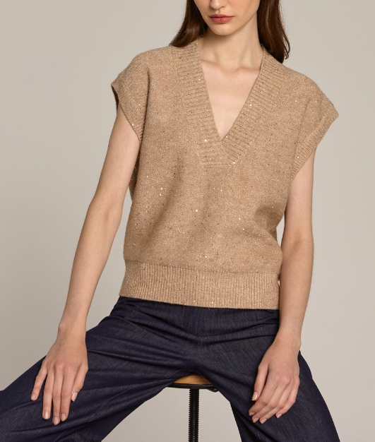 Gilet con paillettes