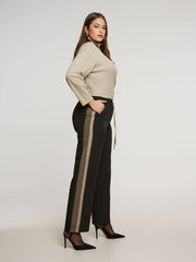 Pantaloni con riga laterale