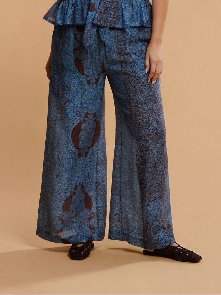 Pantaloni blu mat